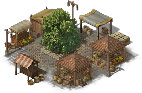 a medieval marketplace